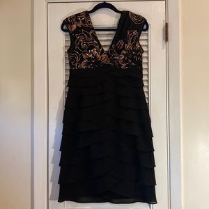 Black and gold events dress size 8